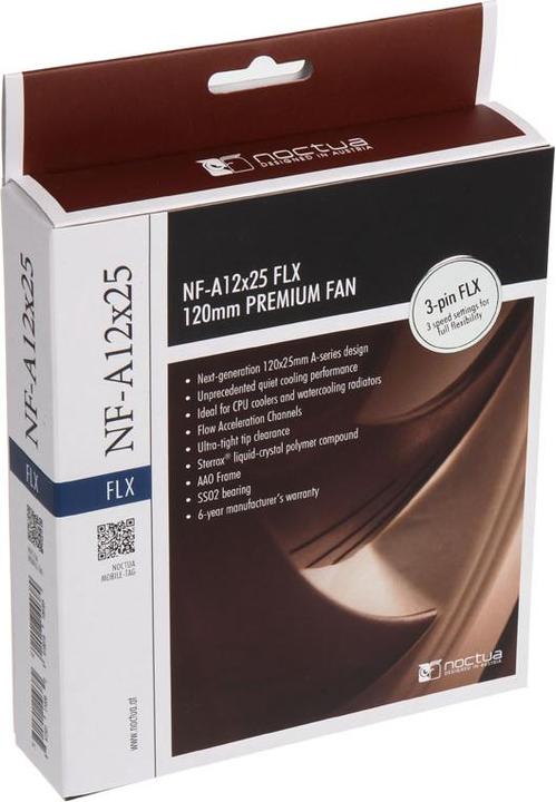 Actual product image Noctua NF-A12x25 FLX fan (120 mm, 1 x)