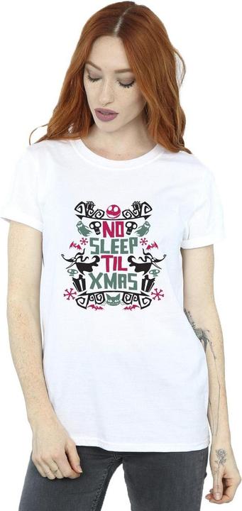 Immagine prodotto Disney The Nightmare Before Christmas No Sleep Til Xmas Maglietta Ampia Donna (XXL)