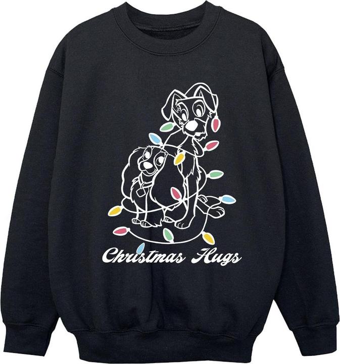 Disney Lady And The Trump Christmas Hugs Sweatshirt Mädchen