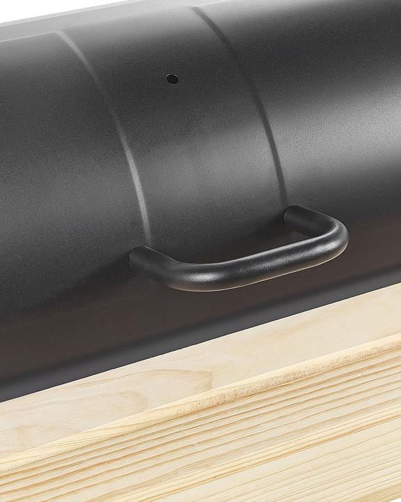 Actual product image Beliani Charcoal grill with smokehouse black rollable SATAH (31 cm)