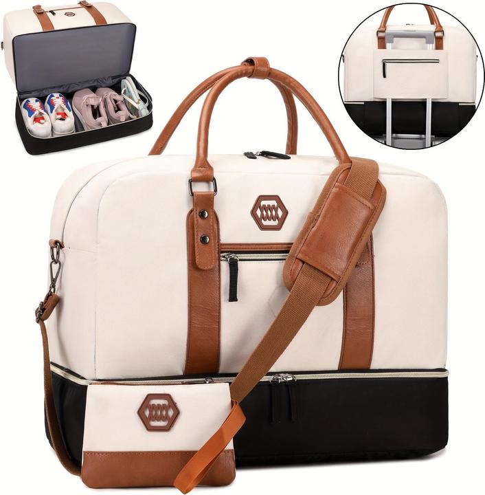 Only-Bags.Store Reisetasche mit Schuhfach, sportliche Wochenendtasche, Über-Nacht-Tasche mit Nassfach