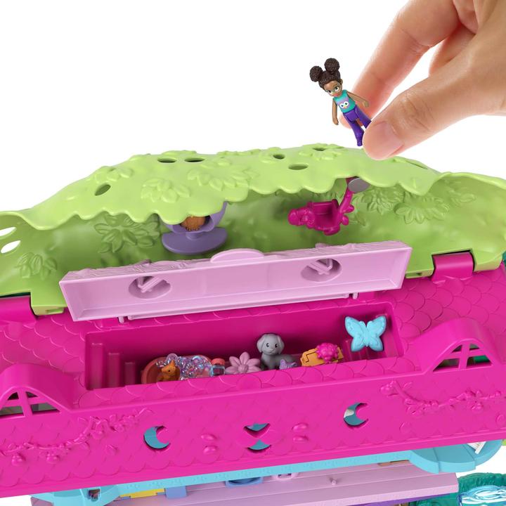 Actual product image Polly Pocket Pollyville animal party tree house