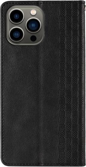 Actual product image Hurtel Magnet Strap Case Case for iPhone 13 Pro Pouch Wallet + Mini Lanyard Pendant Black (Apple iPhone 13 Pro)