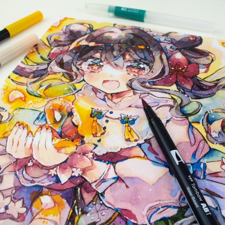 Immagine prodotto Tombow Dual Brush Pen Etui (Opale, Giallo Cromo, Malva, Blu Navy, Oliva Scura, Grigio caldo, 6 x)