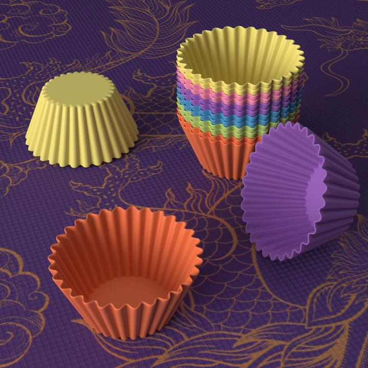 Immagine prodotto Intirilife 12 pezzi Stampi per muffin in silicone (4.50 cm)