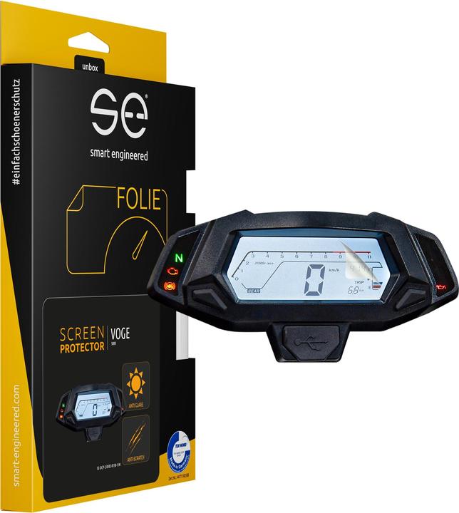 Produktbild Smart Engineered se Entspiegelte 3D Tacho / Cockpit Schutzfolie (VPE 2) für Voge (Schutzfolie)