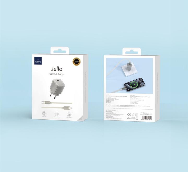 Produktbild Wiwu Jello 20W GaN Ladegeräte-Sets Wi-U016 C-L, EU-Stecker (20 W)