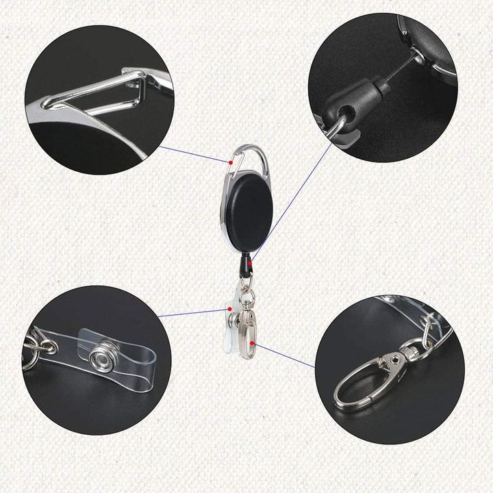 Produktbild Werkstein Anti-Lost Key-Bak Schlüsselanhänger mit Gürtelclip + Kartenhalter 3er Set