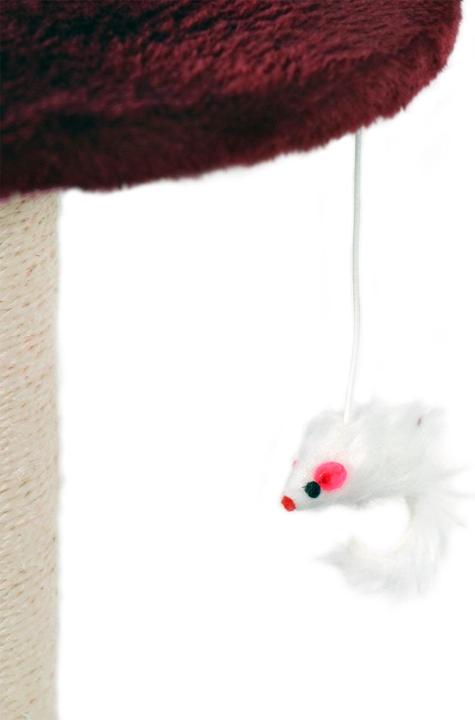Produktbild Wiltec Kratzbaum Rot 71cm Katzenkratzbaum Katzenbaum Kletterbaum Katze (71 cm, Rot)