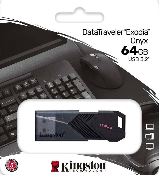 Actual product image Kingston DataTraveler Exodia Onyx (64 GB, USB-A)