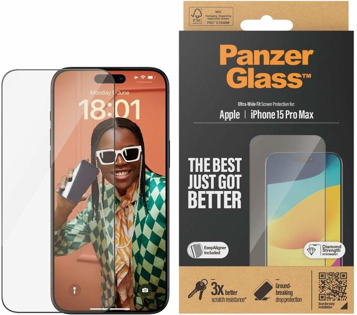 Image du produit PanzerGlass Screen Protector (1 pièce(s), Apple iPhone 15 Pro Max)