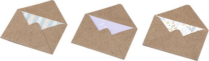 Produktbild Artoz Couverts Kuvert klein Kraftpapier assortiert 6 Stk. (65 x 45 cm, 6 x)