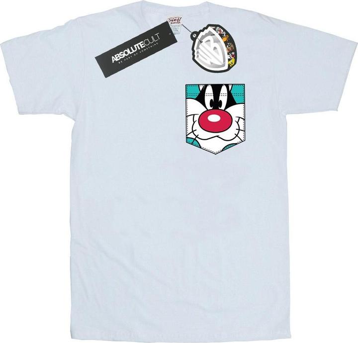 Immagine prodotto Looney Tunes Sylvester Face Faux Pocket Maglietta Uomo (3XL)