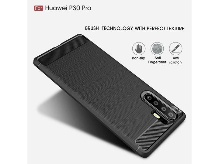 Produktbild Screenguard Huawei P30 Pro Hülle Carbon Brushed Soft TPU (Huawei P30 Pro)