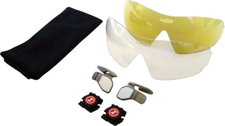 Produktbild Lazer Sport ERROR:#N/A Ckz0122 Fahrradteile, Standard, Triple Lens Pack (White, Klar, Rauchverlauf, gelb-blauer Spiegel)