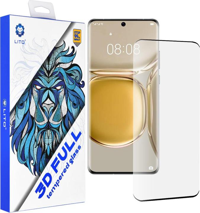 Productafbeelding Lito - 3D Full Cover - Huawei P50 Pro - Black (Huawei P50 Pro)