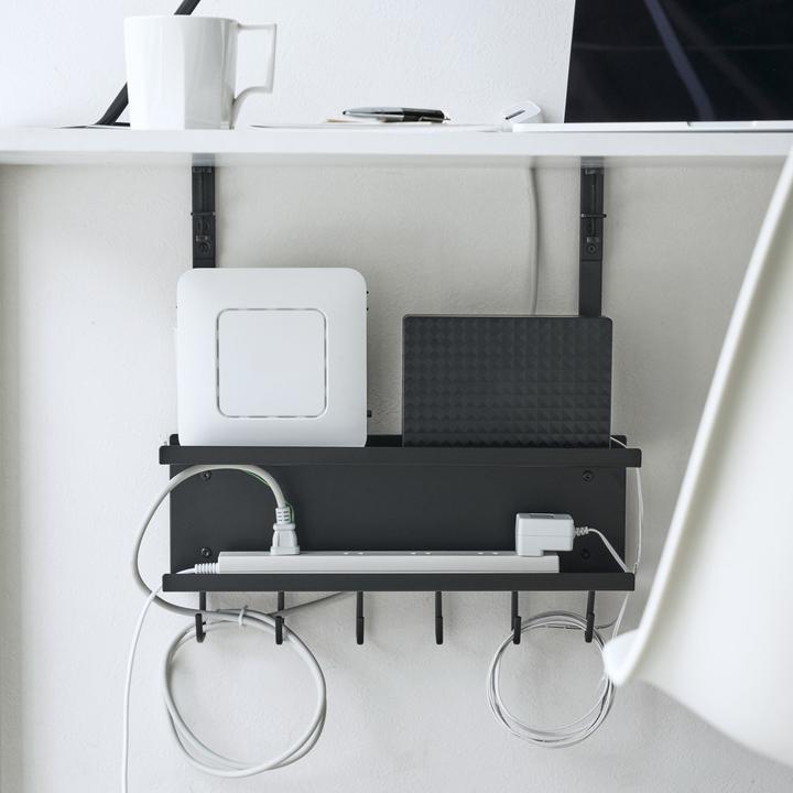 Actual product image Yamazaki Untertisch-Kabel-/Router-Organizer SMART