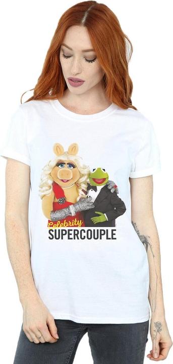 Actual product image Disney Womens/Ladies The Muppets Celebrity Supercouple Cotton Boyfriend T-Shirt (XL)