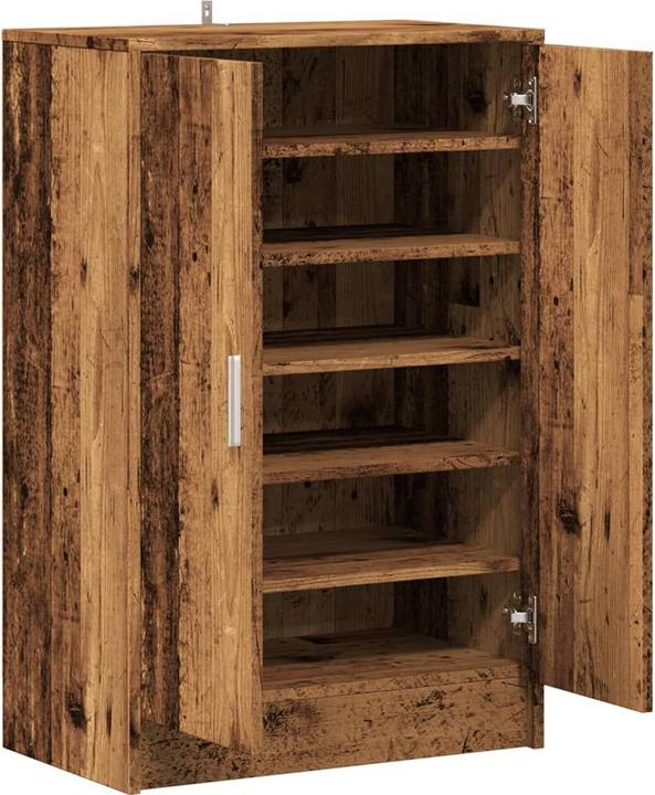 Image du produit VidaXL Schuhschrank Schuhregal Schuhaufbewahrung Schuhkommode Altholz-Optik (60 x 35 x 92 cm)
