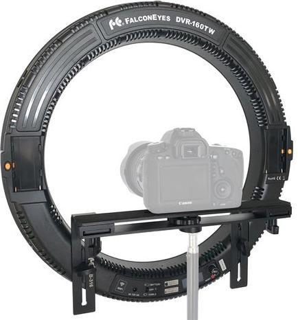 Produktbild Falcon Eyes Wi-Fi Bi-Color LED Ringlampe Dimmbar DVR-160TW (Stableuchte)