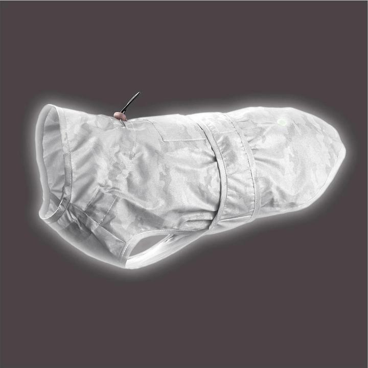 Actual product image Hunter Mackintosh Huka to go for dogs silver 65 (65, Dog raincoat)