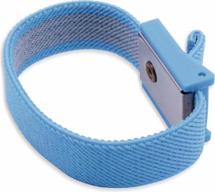 Immagine prodotto Quadrios Cinghia da polso ESD con pulsante blu da 10 mm