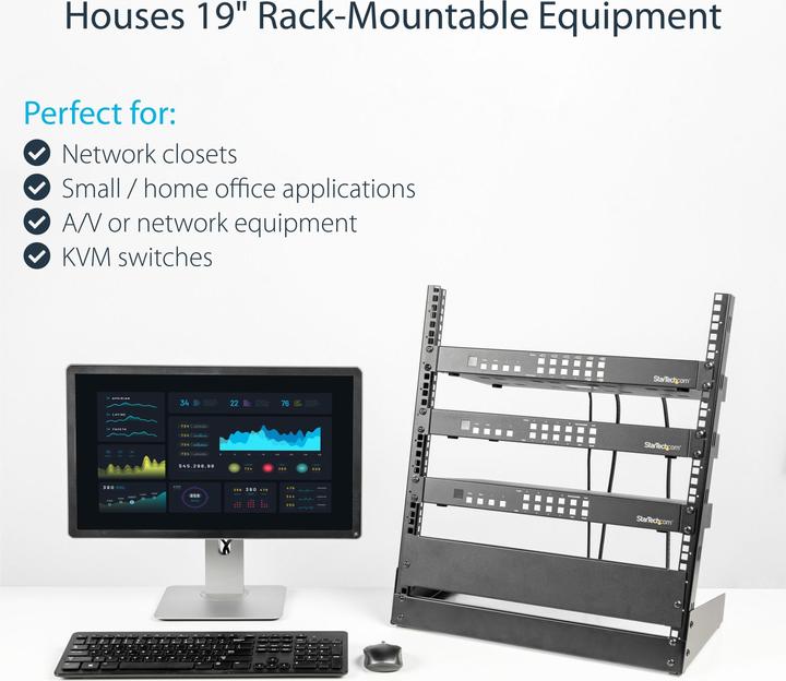 Produktbild StarTech 12U 19IN OPEN FRAME 2POST RACK (12 HE, 19 Zoll Rack)