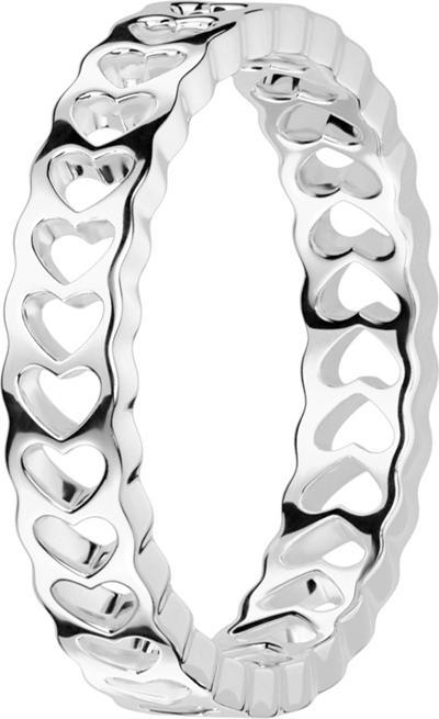 Actual product image Star Piercing Ring silver hearts perforated (Surgical steel 316L, without brass)