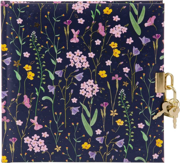Actual product image Goldbuch Diary 16,5x16,5cm Meadow Miracles Blue (16.5 x 16.5 cm, Plain, Hardcover)