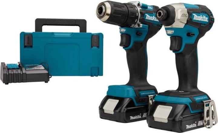 Productafbeelding Makita Latarka.ZES.COMBO 18V (DDF487+DTD157) 2x2,0Ah MAKPACK DLX2423AJ (Oplaadbare batterij)