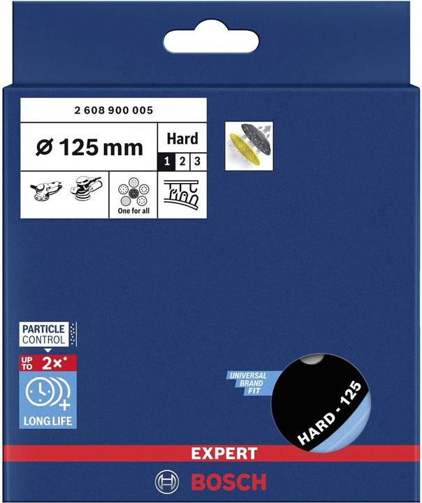 Image du produit Bosch Professional Zubehör Expert Multihole (Expert Trou Multiple) Plateau d'appui universel, 125 mm, dur (Dur)