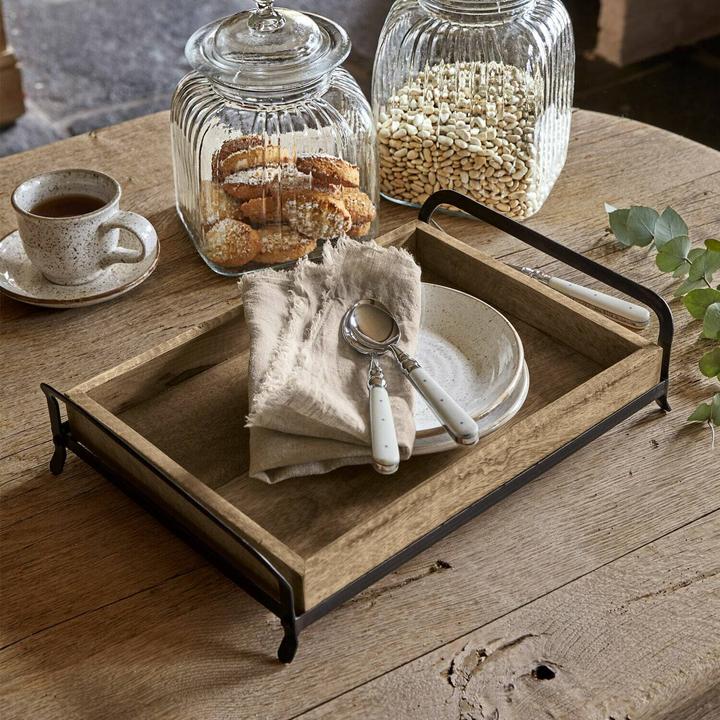 Actual product image Loberon Tray Troyes brown / black