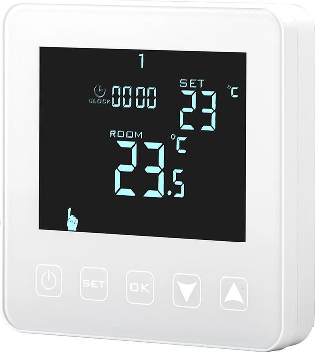 Immagine prodotto Casativo Termostato da parete per riscaldamento a pavimento, pulsanti a sfioramento, display LCD