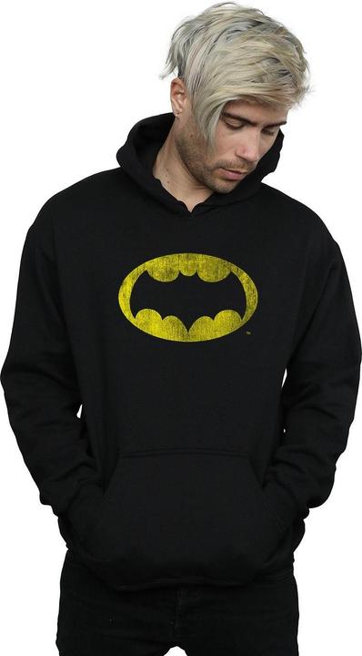 Actual product image Mens Batman TV Series Distressed Logo Hoodie (XXL)