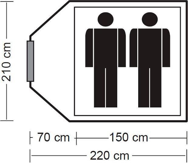 Image du produit Trevolution Vento 2 (Tente igloo, 2.60 kg, 2 personnes)