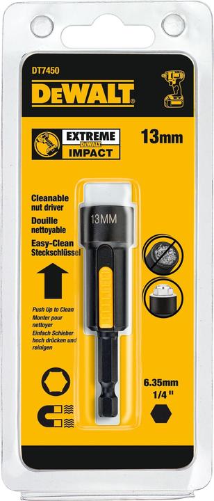 Produktbild DeWalt Steckschluessel mag. 1/4Zoll 13x75mm (13 mm)