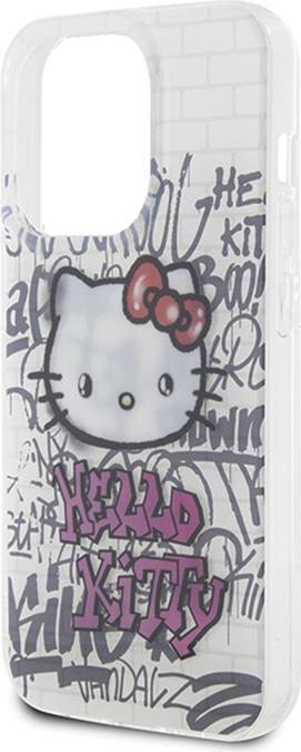 Productafbeelding Hello Kitty HKHCP15XHDGPHT iPhone 15 Pro Max 6,7" zwart/wit hardcase IML Kitty op bakstenen graffiti (Apple iPhone 15 Pro Max)