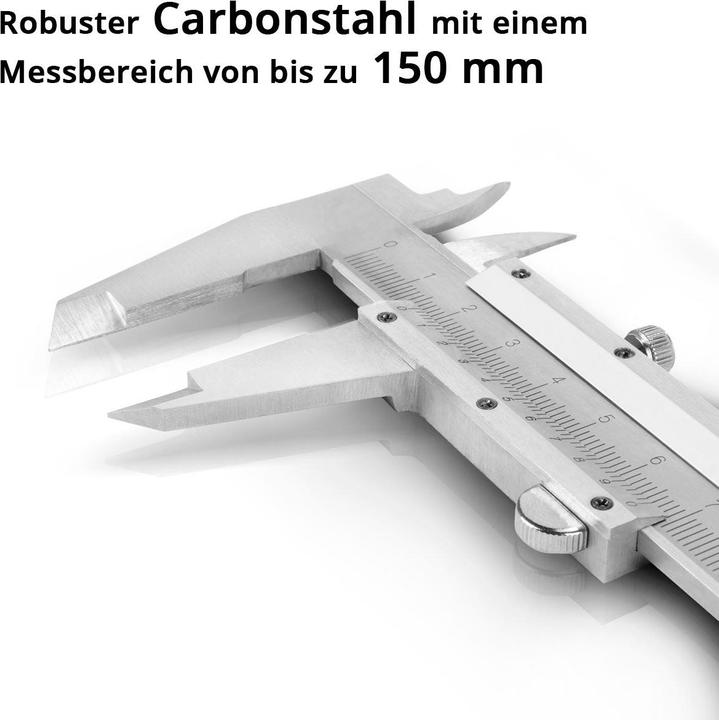 Produktbild Stahlwerk Messschieber 0-150 mm DIN 862 aus gehärtetem Carbon-Stahl (15 cm)