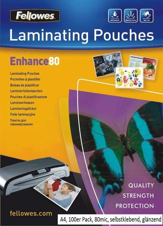 Actual product image Fellowes A4, 80 micron, self-adhesive (A4, 100 Piece, 80 µm)