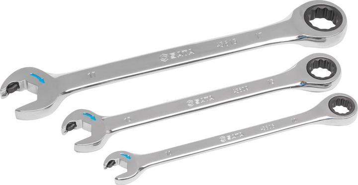 Productafbeelding SATA KLUCZE PŁASKO-OCZKOWE Z PODWÓJNĄ GRZECHOTKĄ ZESTAW 3 szt / 10, 13, 17mm (17 mm, 10 mm, 13 mm)