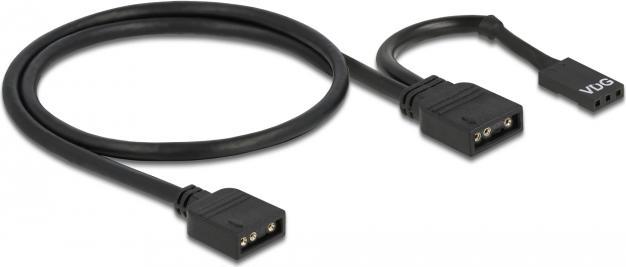 Produktbild Delock RGB Anschlusskabel 3 Pin für 5V RGB/ARGB LED Beleuchtung mit 2x3 Pin Buchse 50cm
