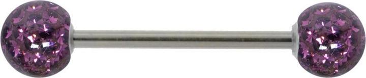 Produktbild Bijouteria Zungenpiercing (Chirurgenstahl 316L, Epoxiharz, Kristall)