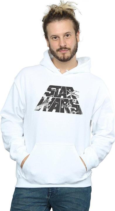 Actual product image Star Wars Mens Logo Space Sketch Hoodie (XXL)