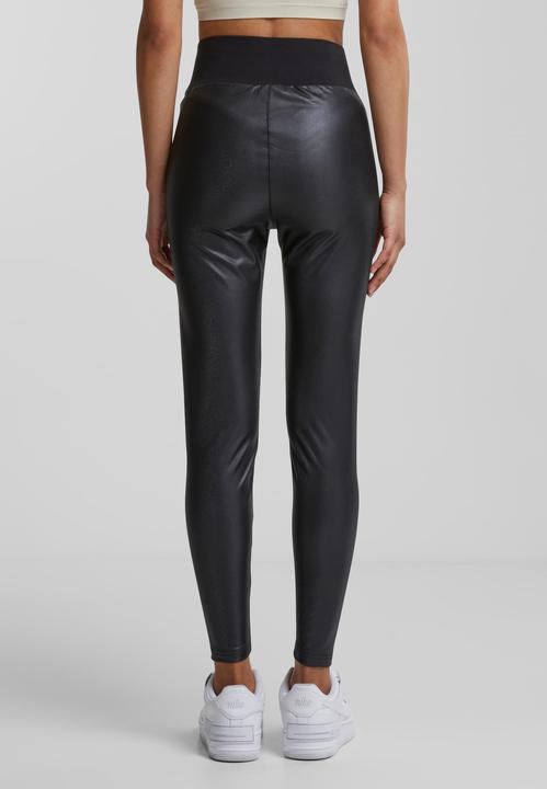 Actual product image Urban Classics Ladies Synthetic Leather High Waist Leggings (L)