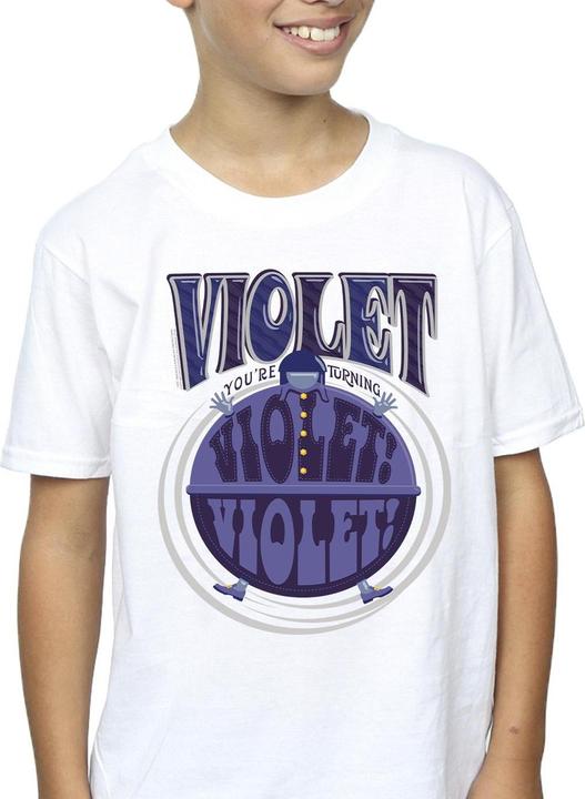 Immagine prodotto Willy Wonka & the Chocolate Factory Violet Turning Violet Maglietta Ragazzi (116)