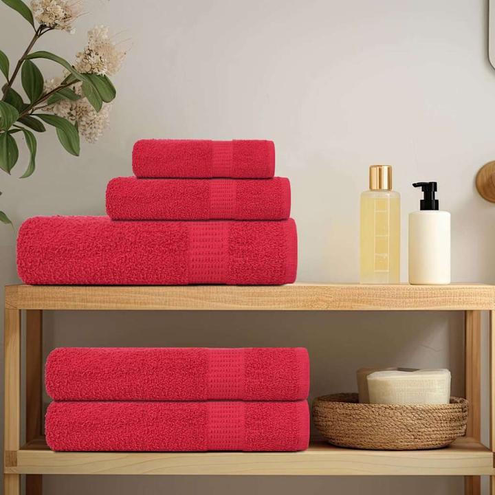 Produktbild VidaXL Handtücher 4 Stk. Rot 100x200 cm 360 g/m² 100% Baumwolle Strandtuch (100 x 200 cm)