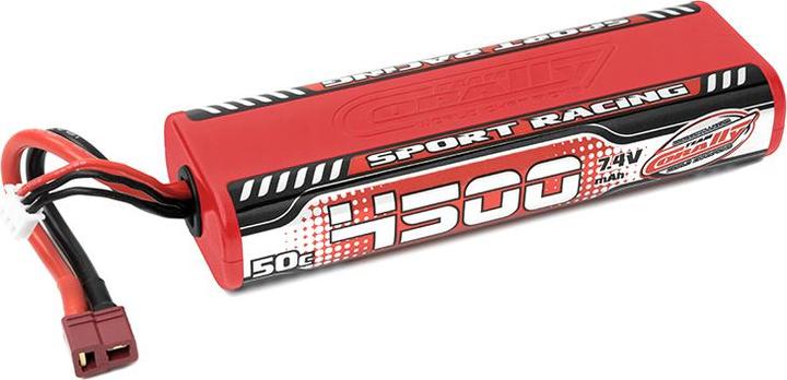 Produktbild Team Corally Sport Racing 50C LiPo Battery 4500mAh 7.4V Round 2S Stick T-Plug