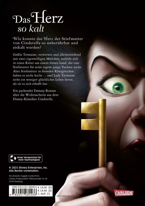 Immagine prodotto Disney - Villains 8: Il cuore così freddo (Cenerentola) (Walt Disney, Serena Valentino, Ellen Kurtz (nata Flath), Tedesco)