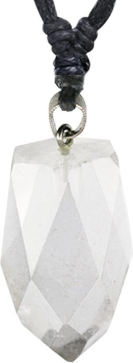 Produktbild Star Piercing Halskette schwarz Anhänger Bergkristall Stein (ohne Messing, Mineralisch)