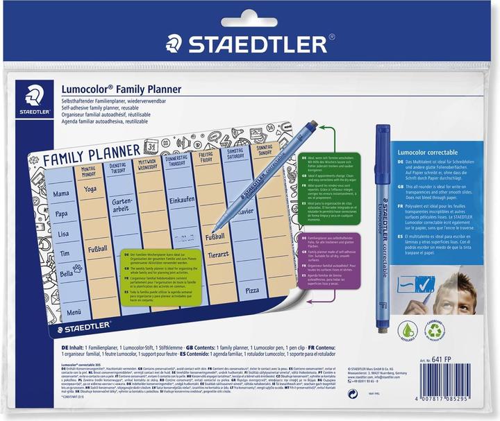 Image du produit Staedtler Planificateur familial Lumocolor (A4, Non contraignant, Allemand, Anglais)